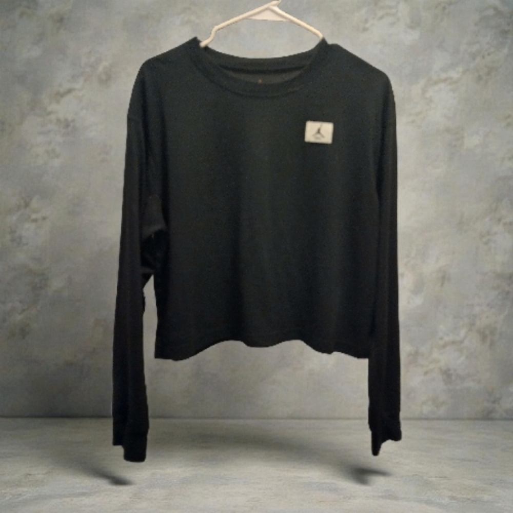 Jordan Black Loose Fit Shirt with Red Logo